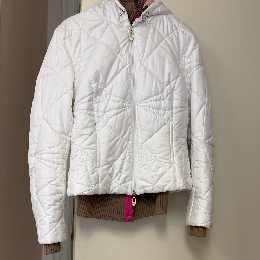 Emilio Pucci Pink and Brown Ski Jacket 2 pcs jacket and vest - Picture 7 of 15